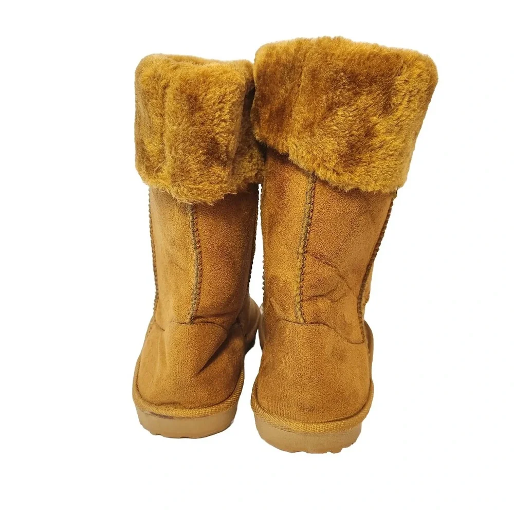 Eskis Winter Boots Womens‎ Size 8 Brown Faux Fur Lined Snow Boot Ladies Footwear